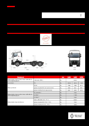 Tractoras Renault T T6X2 LOW 11L E6