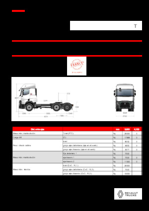 Tractoras Renault T T6X2 PUSHER 11L E6