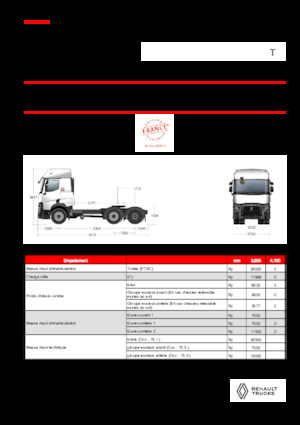 Tractoras Renault T T6X2 PUSHER 11L E6