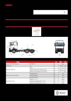 Tractoras Renault T T6X2 PUSHER 13L E6