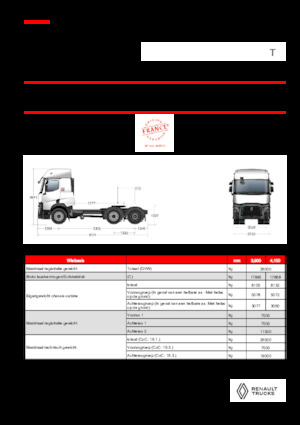 Tractoras Renault T T6X2 PUSHER 13L E6