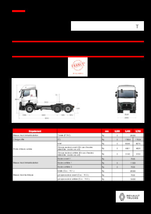 Tractoras Renault T T6X2 TAG 11L E6