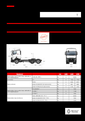 Tractoras Renault T T6X2 TAG 11L E6