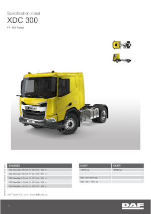 Tractoras DAF XDC 340 FT