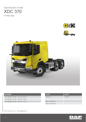 Tractoras DAF XDC 410 FTT