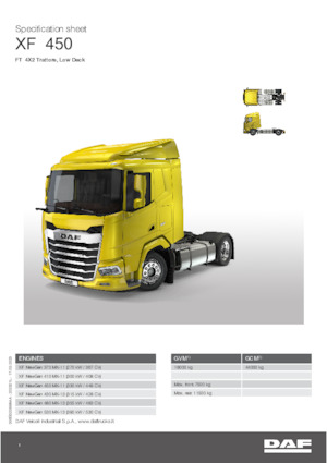 Tractoras DAF XF 410 FT Low Deck