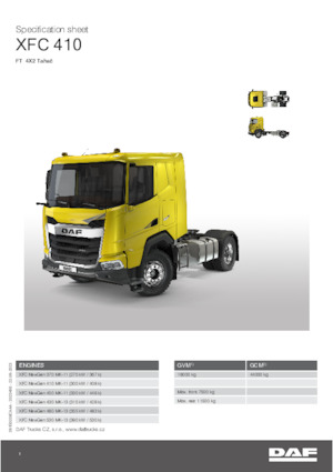 Tractoras DAF XFC 410 FT