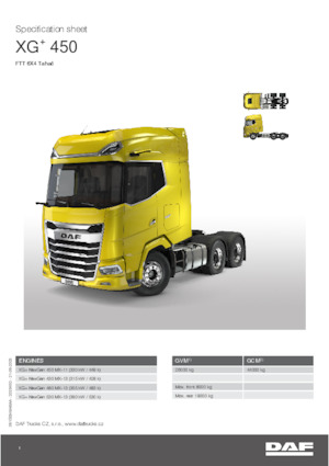 Tractoras DAF XG+ 450 FTT