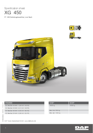 Tractoras DAF XG 430 FT Low Deck