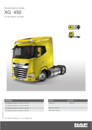 Tractoras DAF XG 430 FT Low Deck