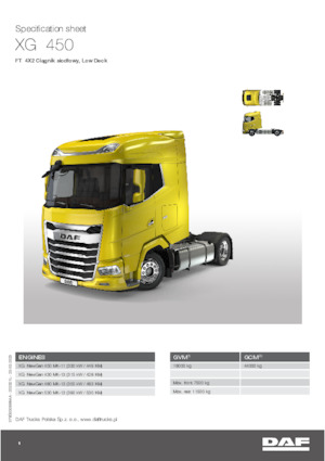 Tractoras DAF XG 430 FT Low Deck