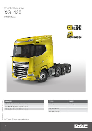 Tractoras DAF XG 530 FTM