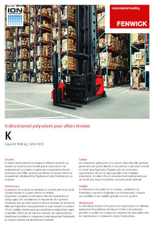 Carretillas apiladoras VNA Linde K 0.9