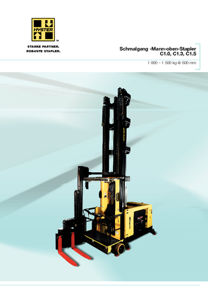 Carretillas para pasillos estrechos VNA Hyster C1.3-80