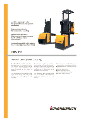 Recolectores de pedidos Jungheinrich EKS 110