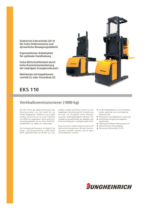 Recolectores de pedidos Jungheinrich EKS 110