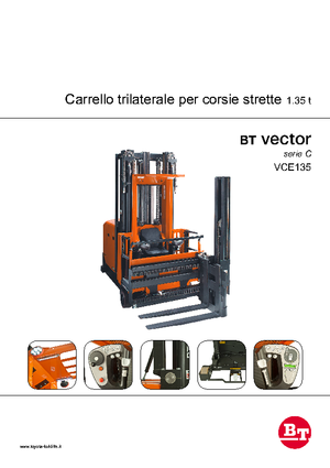 Carretillas elevadoras de carga lateral eléctricas BT Vector VCE 135
