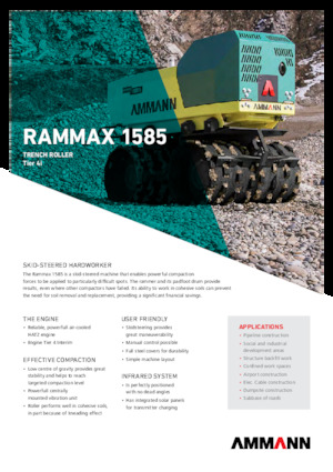 Rodillos vibrantes para zanjas Ammann Rammax 1585