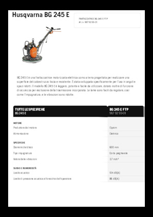 Allanadoras de operador a pie Husqvarna BG 245E