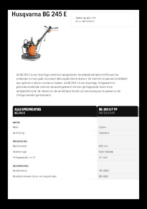 Allanadoras de operador a pie Husqvarna BG 245E