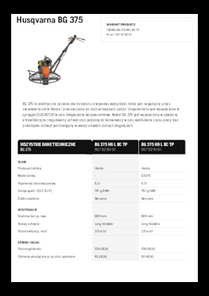 Allanadoras de operador a pie Husqvarna BG 375