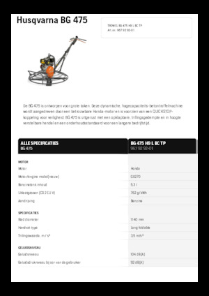 Allanadoras de operador a pie Husqvarna BG 475