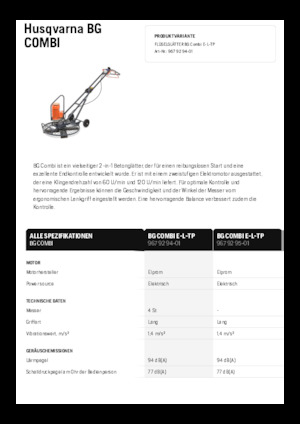 Allanadoras de operador a pie Husqvarna BG COMBI