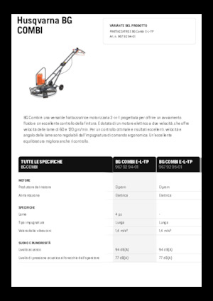 Allanadoras de operador a pie Husqvarna BG COMBI