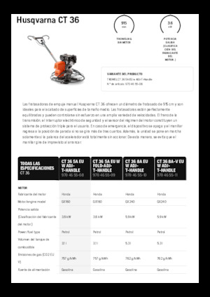 Allanadoras de operador a pie Husqvarna CT 36