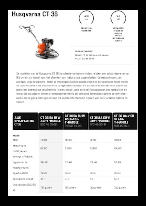 Allanadoras de operador a pie Husqvarna CT 36