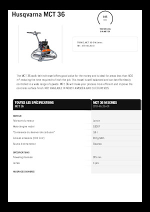 Allanadoras de operador a pie Husqvarna MCT 36