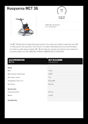 Allanadoras de operador a pie Husqvarna MCT 36