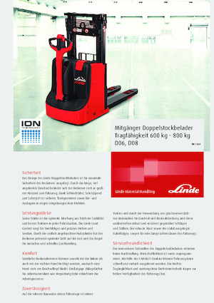 Apiladores de pie Linde D06 