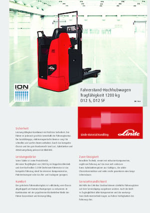 Apiladores de pie Linde D12S