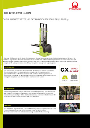 Apiladores de pie PRAMAC Lifter GX 12/35 Evo Li-Ion
