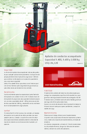Apiladores de pie Linde L20 Triplex 