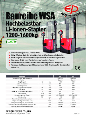 Apiladores de pie EP WSA121