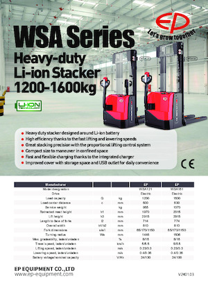 Apiladores de pie EP WSA121