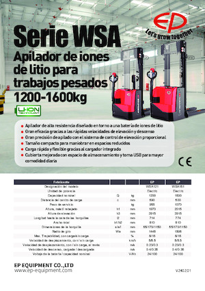 Apiladores de pie EP WSA121