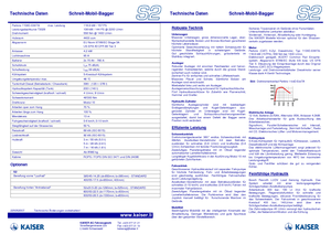 Excavadoras  sobre patines Kaiser S 2 Mobil