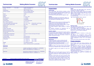 Excavadoras  sobre patines Kaiser S X