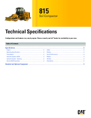 Compactadores de basura Caterpillar 815
