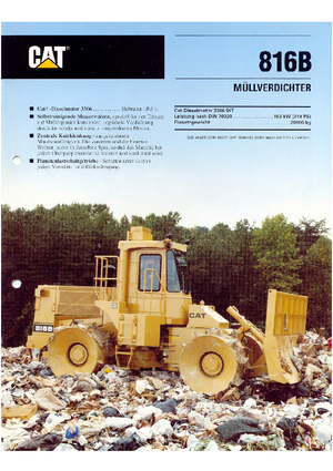 Compactadores de basura Caterpillar 816 B
