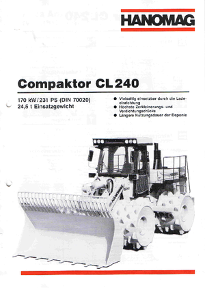 Compactadores de basura Hanomag CL 240