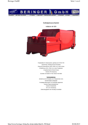 Prensas de basura Beringer reducer x 6-520 MB