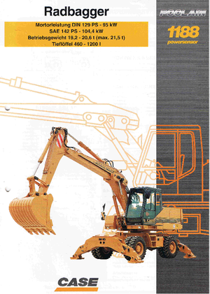 Excavadoras hidráulicas  de ruedas Case Poclain 1188 PM 4A