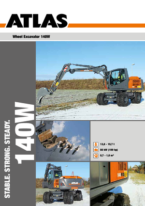 Excavadoras hidráulicas  de ruedas Atlas 140 W