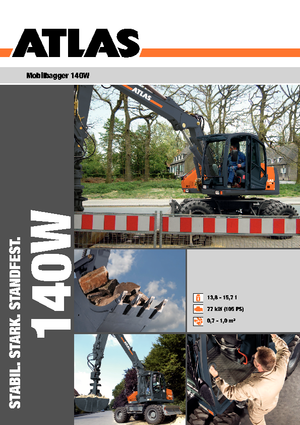 Excavadoras hidráulicas  de ruedas Atlas 140 W