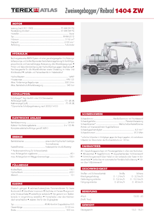 Excavadoras hidráulicas  de ruedas Atlas 1404 ZW
