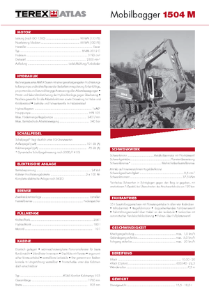 Excavadoras hidráulicas  de ruedas Atlas 1504 M
